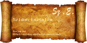 Szidon Esztella névjegykártya